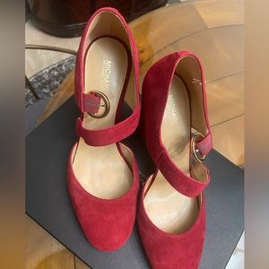 Micheal Kors Suede Red Shoes